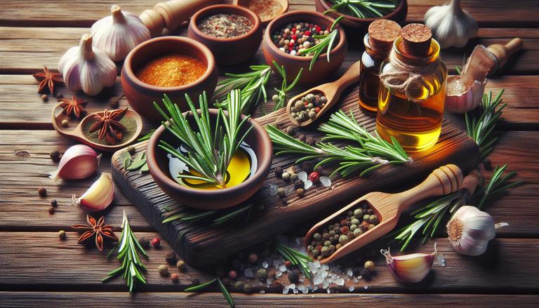Alecrim é uma planta perene, aromática, da família Lamiaceae, usada como tempero em culinária, e também possui propriedades medicinais, sendo empregado em tratamentos de saúde e beleza. (imagem gerada com inteligência artificial)