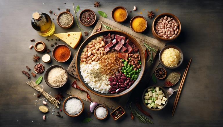 O baião de dois é um prato típico brasileiro, principalmente do Nordeste, que combina arroz, feijão-de-corda, queijo coalho, carne seca e temperos variados. (imagem gerada com inteligência artificial)