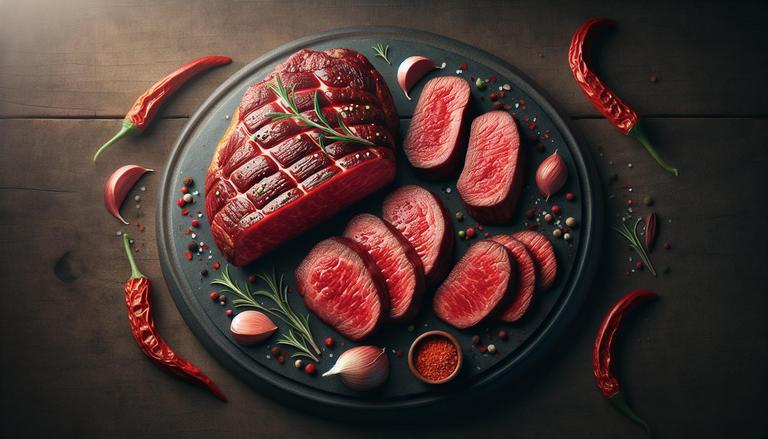 Bife de chorizo é um corte de carne bovina típico da Argentina, extraído do lombo e conhecido por sua suculência e sabor intenso. É semelhante ao contrafilé. (imagem gerada com inteligência artificial)