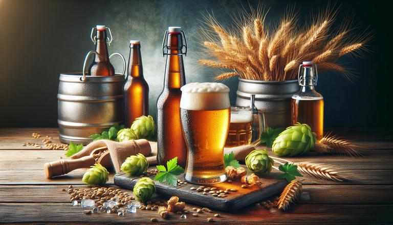 Cerveja é uma bebida alcoólica fermentada produzida principalmente a partir de água, malte de cevada, lúpulo e levedura. É uma das bebidas mais consumidas no mundo e possui diversas variações de sabor, cor e teor alcoólico. (imagem gerada com inteligência artificial)