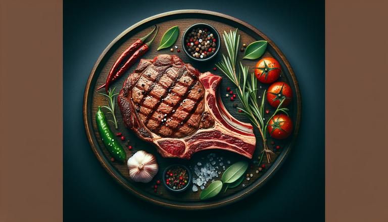 O contrafilé é um tipo de corte de carne bovina localizado na parte traseira do animal, ao lado da coluna vertebral. É conhecido por sua suculência e maciez, sendo ideal para grelhar ou assar. (imagem gerada com inteligência artificial)