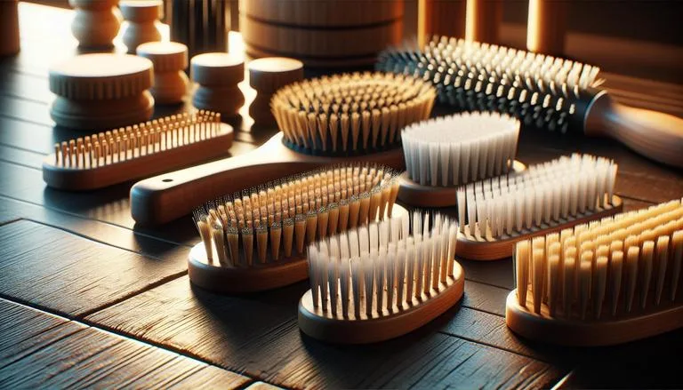 Escova - Escova é uma ferramenta utilizada para pentear, desembaraçar ou estilizar cabelos. Também pode ser usada para limpeza de diversos objetos ou superfícies. Existem diversos tipos, cada um adequado a uma função específica. - Um churras - Imagem gerada por IA