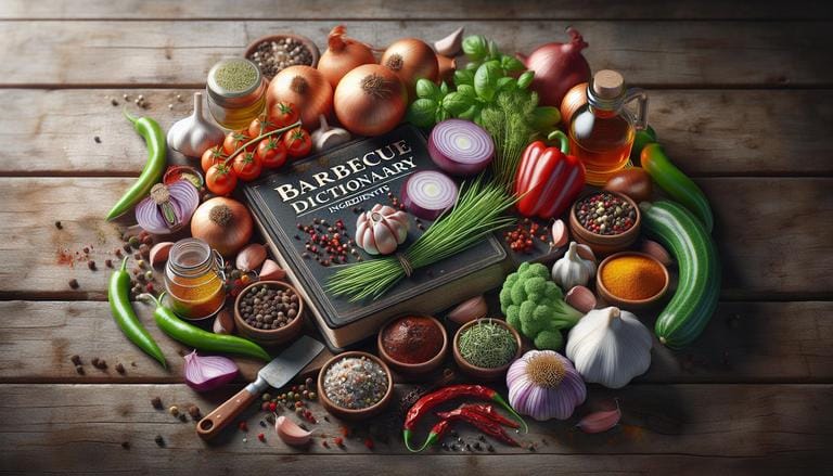 Ingredientes - Ingredientes são substâncias usadas na produção de alimentos e bebidas para adicionar sabor, aroma, textura ou preservar a qualidade. Eles podem ser naturais ou artificiais. - Um churras - Imagem gerada por IA