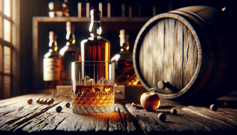 Uísque - Uísque é uma bebida alcoólica destilada feita a partir de grãos fermentados como cevada, milho, centeio e trigo. É envelhecido em barris, geralmente de carvalho, o que lhe confere sabor e cor característicos. - Um churras - Imagem gerada por IA