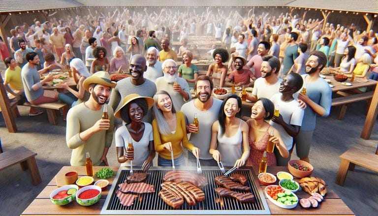 Utilidade - Utilidade refere-se à capacidade de um bem ou serviço de satisfazer necessidades ou proporcionar benefícios e prazer a quem o utiliza ou consome. - Um churras - Imagem gerada por IA