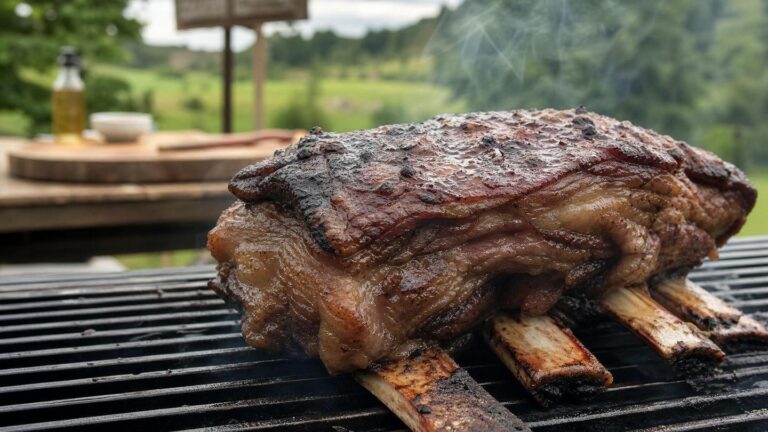Costela Bovina: corte e preparo perfeito no churrasco - Um churras - Imagem gerada por IA