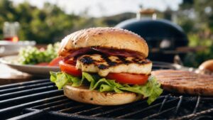 Hambúrguer de Halloumi: Guia Completo para Churrasco - Um churras - Imagem gerada por IA