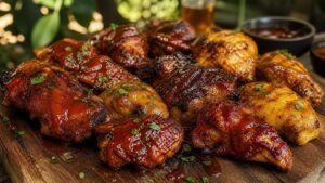 Molhos para Churrasco de Frango: Receitas Essenciais - Um churras - Imagem gerada por IA