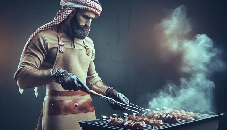Churrasqueiro é a pessoa especializada em preparar churrascos, dominando técnicas de assar diferentes tipos de carnes em fogo de carvão ou a gás. (imagem gerada com inteligência artificial)