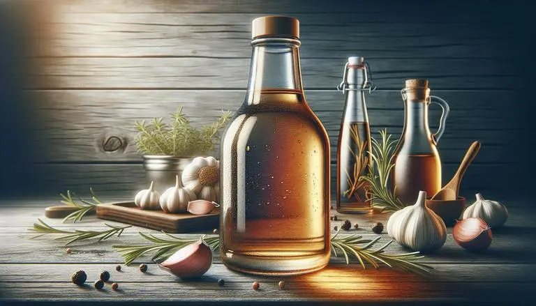 Vinagre - O vinagre é um líquido ácido obtido pela fermentação do álcool presente em substâncias como o vinho, a sidra ou a cerveja, usado principalmente como condimento e conservante. - Um churras - Imagem gerada por IA