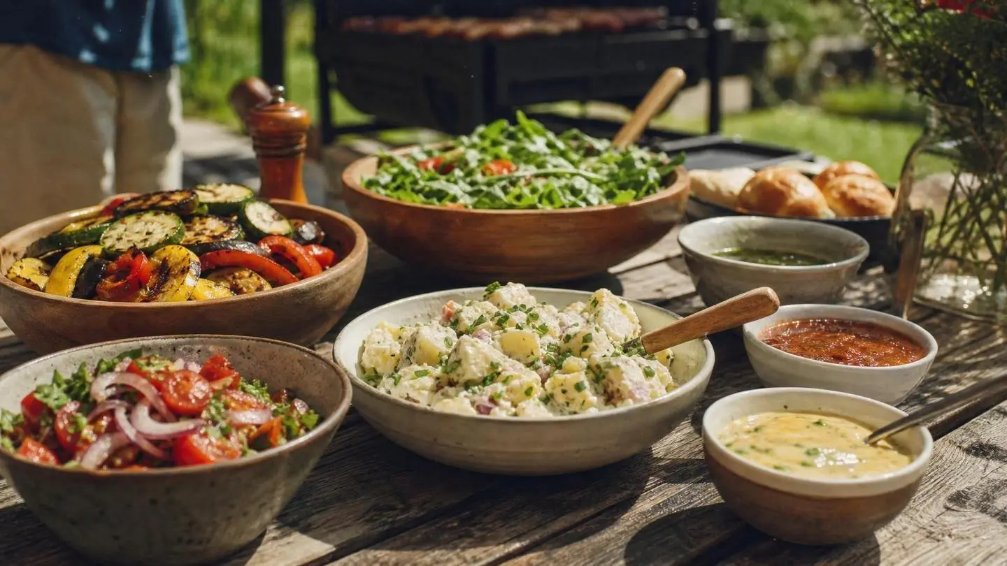 Acompanhamentos para churrasco: 7 receitas ideais - Um churras - Imagem gerada por IA