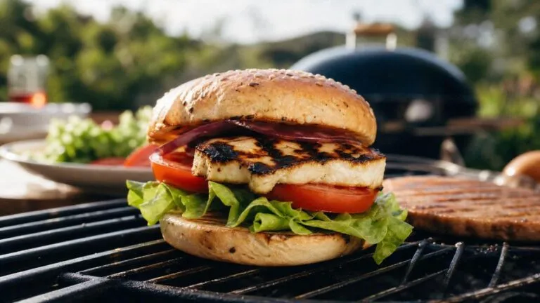 Hambúrguer de Halloumi: Guia Completo para Churrasco - Um churras - Imagem gerada por IA