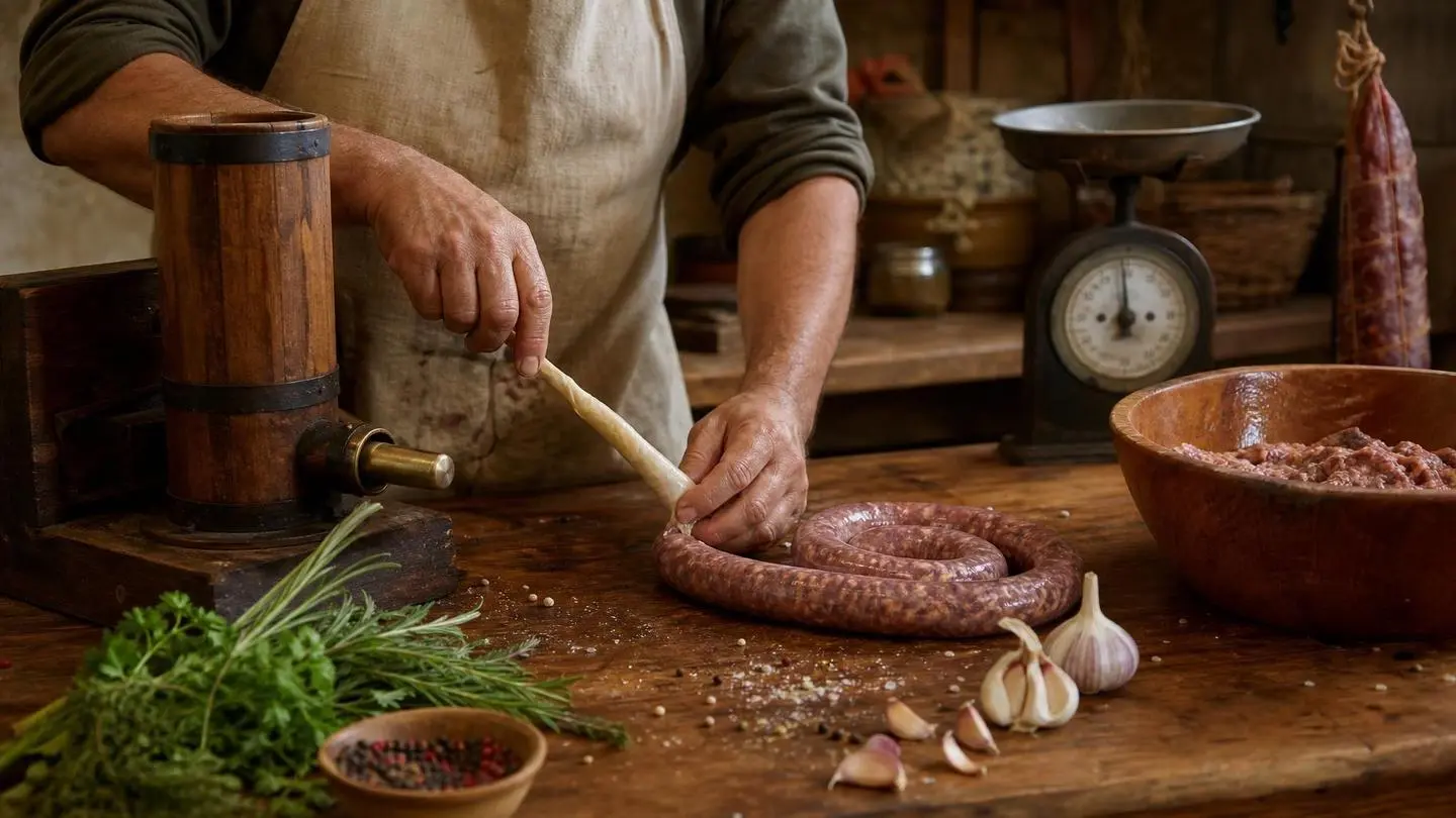 Linguiça Artesanal: Guia Completo para Fazer em Casa - Um churras - Imagem gerada por IA
